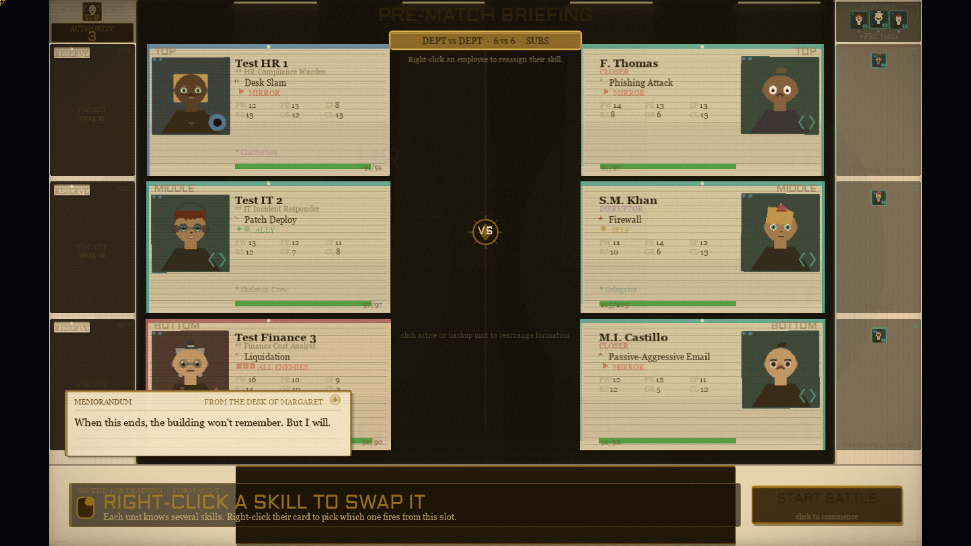 Battle briefing screenshot