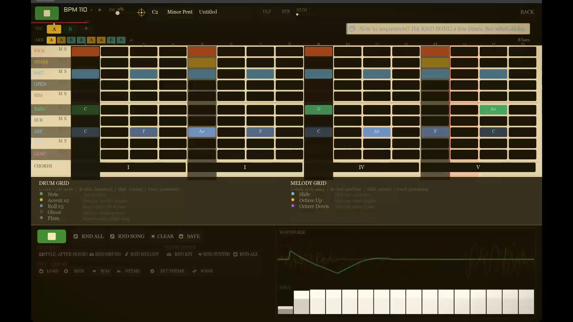 The full company-theme music sequencer